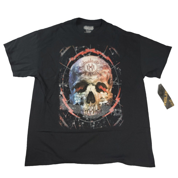 2 Pack Helix Mens XL Tshirts Black Skull & Southern Rebel Outlaw Biker (1082) - Picture 1 of 9